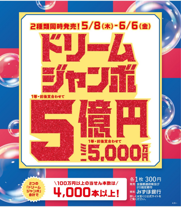 【チャンスセンター】ドリームジャンボ宝くじ発売！