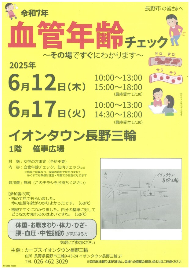 血管年齢チェック　開催