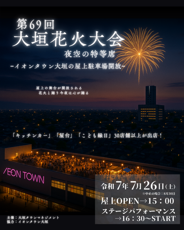 大垣花火大会屋上駐車場無料開放