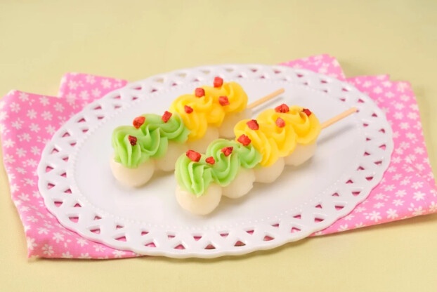 いろどり団子(メロン・バナナ)