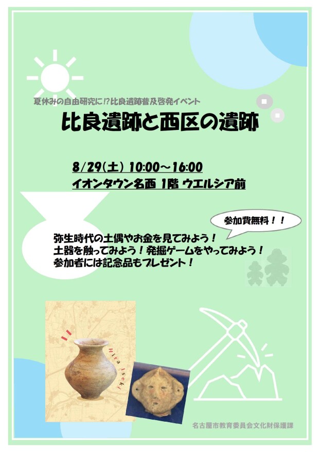 比良遺跡と西区の遺跡