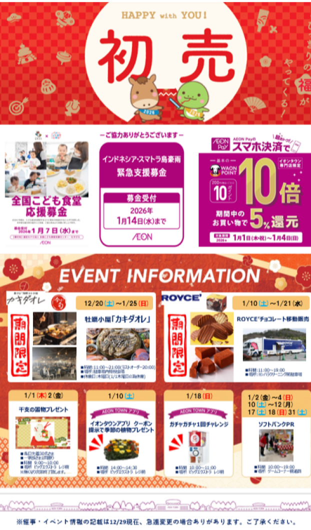 イオンタウン彦根　タウンニュース　1月号