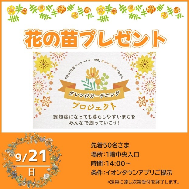 花の苗プレゼント