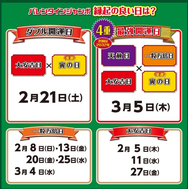 ☆縁起のよい日に宝くじ☆