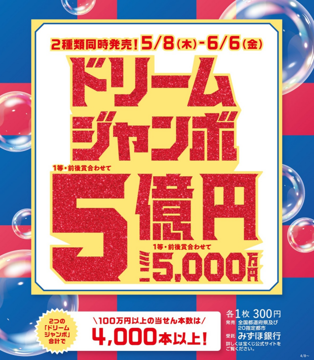 ドリームジャンボ宝くじ発売！