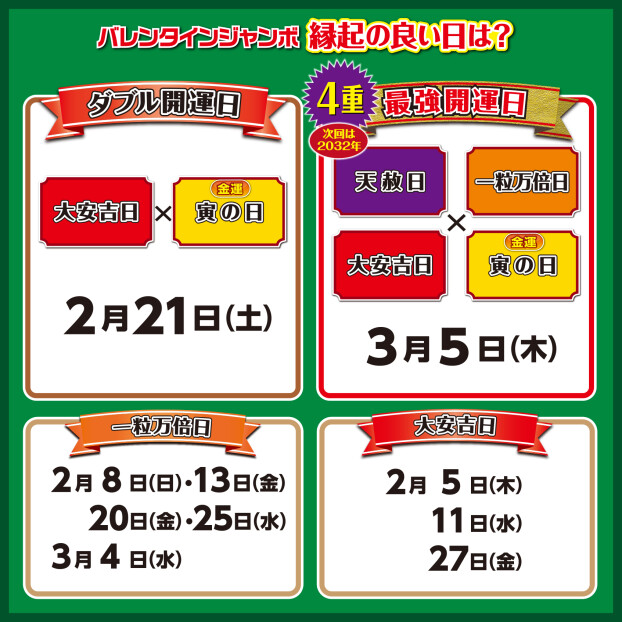 ☆縁起のよい日に宝くじ☆