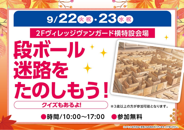 段ボール迷路をたのしもう！