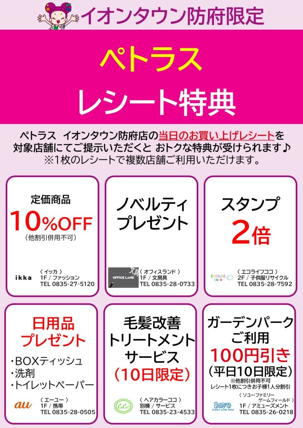 ペトラスレシートキャンペーン