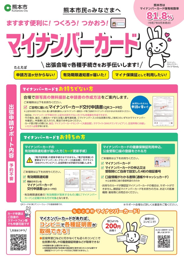 マイナンバーカード出張サポートデスク開設！
