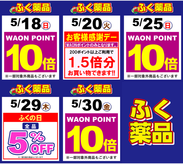 新聞折込チラシ・WAON POINT10倍キャンペーン情報