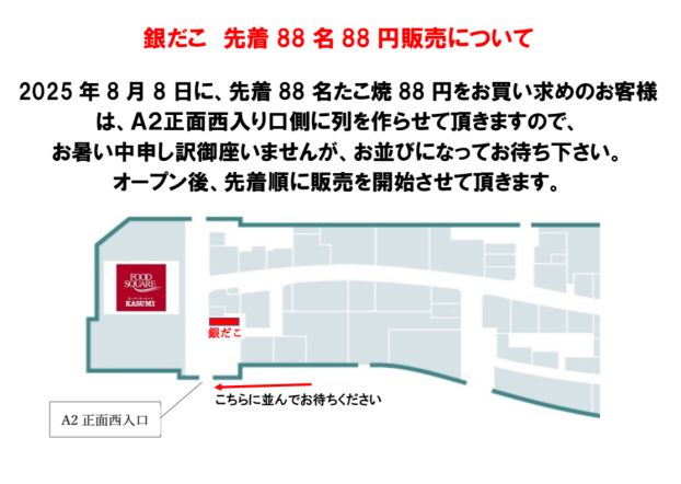 ８月８日８８円販売に関して。