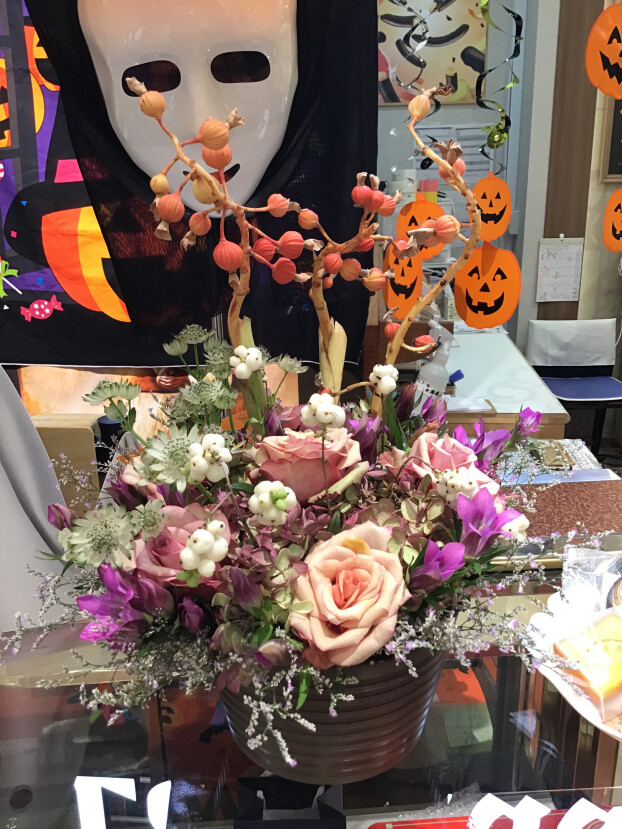🎃ハロウィン🎃お花 (生花)を 戴きました