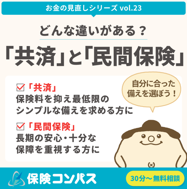【共済と民間保険の違い】について