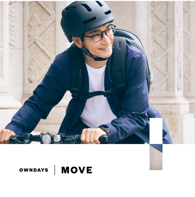 【OWNDAYS｜オンデーズ】「OWNDAYS｜MOVE」フィット感を高める、可動式テンプルエンド搭載モデル