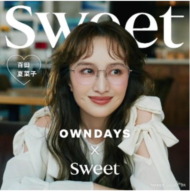 【OWNDAYS】 百田夏菜子さんが纏う、「+NICHE」の新作メガネ。sweet webにて公開♥