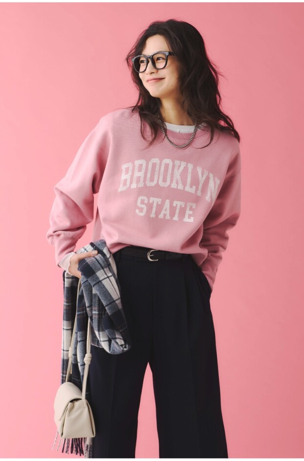 【GLOBAL WORK】あったか大人のデザインスウェット