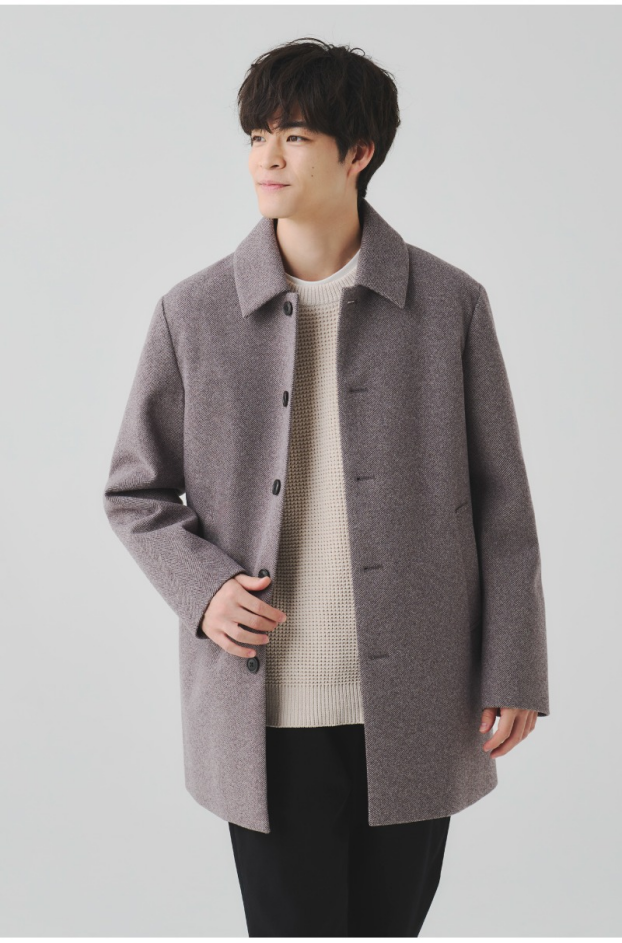 【GLOBAL WORK】暖かさと動きやすさを両立した、ステンカラーコート