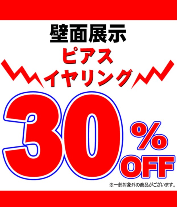 壁画展示ピアス　イヤリング　割引30%から80%