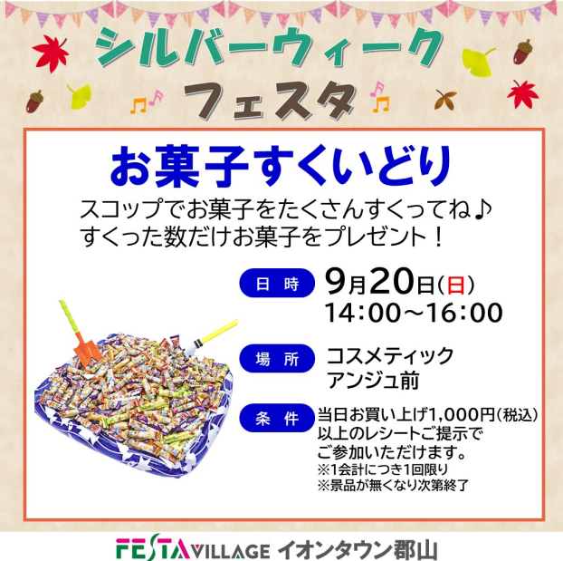 フェスタヴィレッジ「お菓子すくいどり」