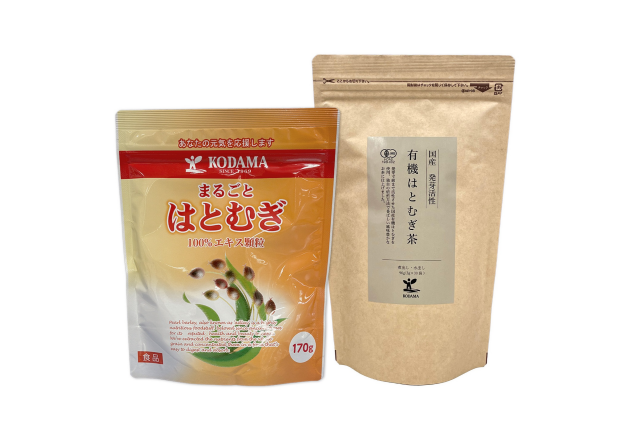 〈コダマ健康食品〉まるごとはとむぎ100％エキス顆粒＆国産有機はとむぎ茶セット