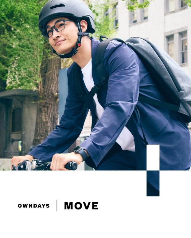 【OWNDAYS｜オンデーズ】「OWNDAYS｜MOVE」フィット感を高める、可動式テンプルエンド搭載モデル