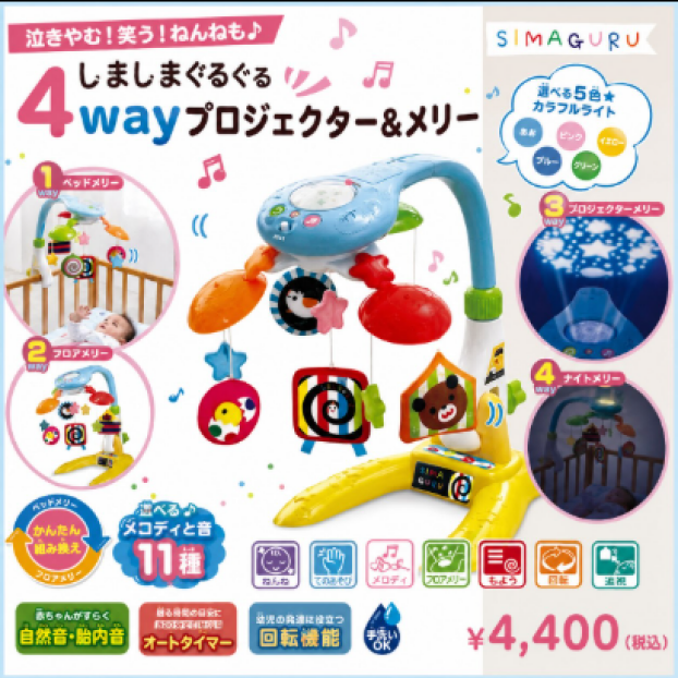 しましまぐるぐる 4wayプロジェクター＆メリー