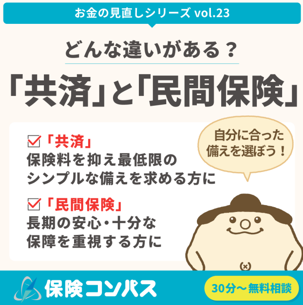 【共済と民間保険の違い】について
