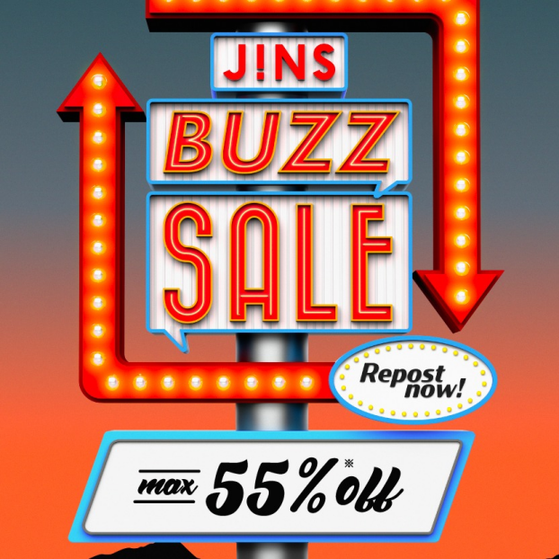 JINS BUZZ SALE 第二弾実施中 ！
