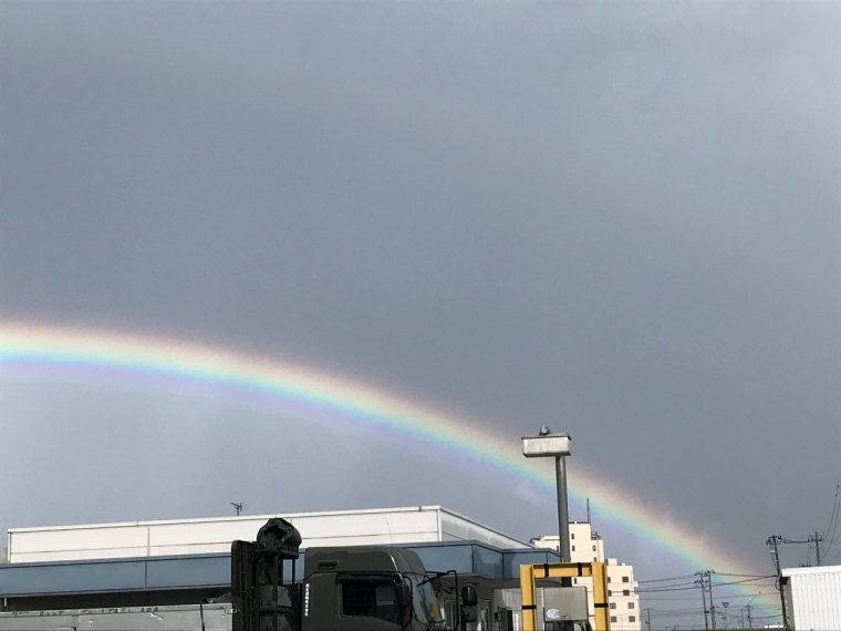 大雨の後の虹