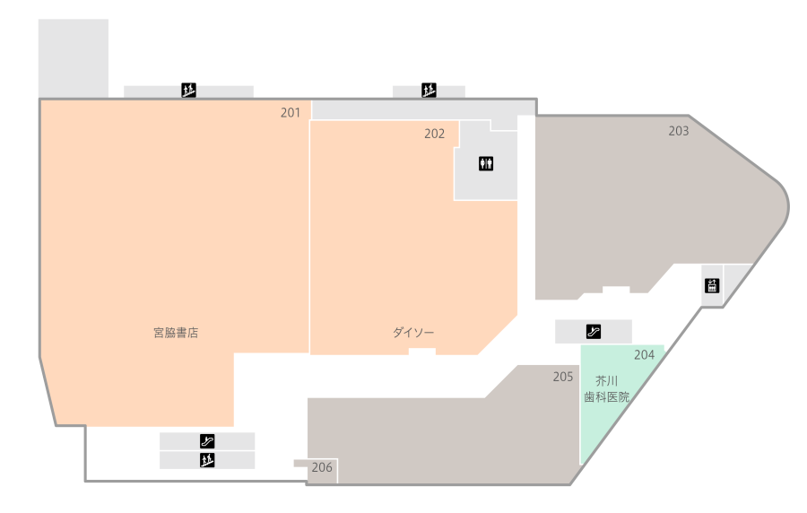 イオンタウン佐野 フロアマップ（2F）