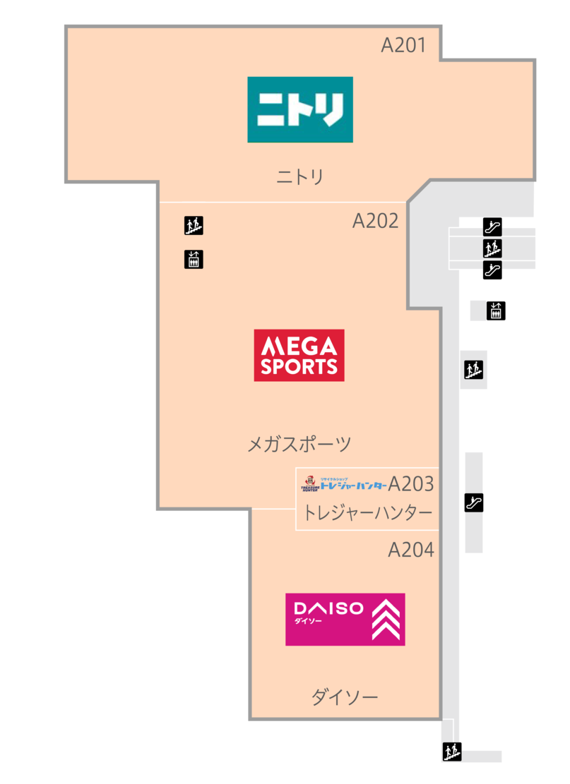 久御山フロアマップ2階