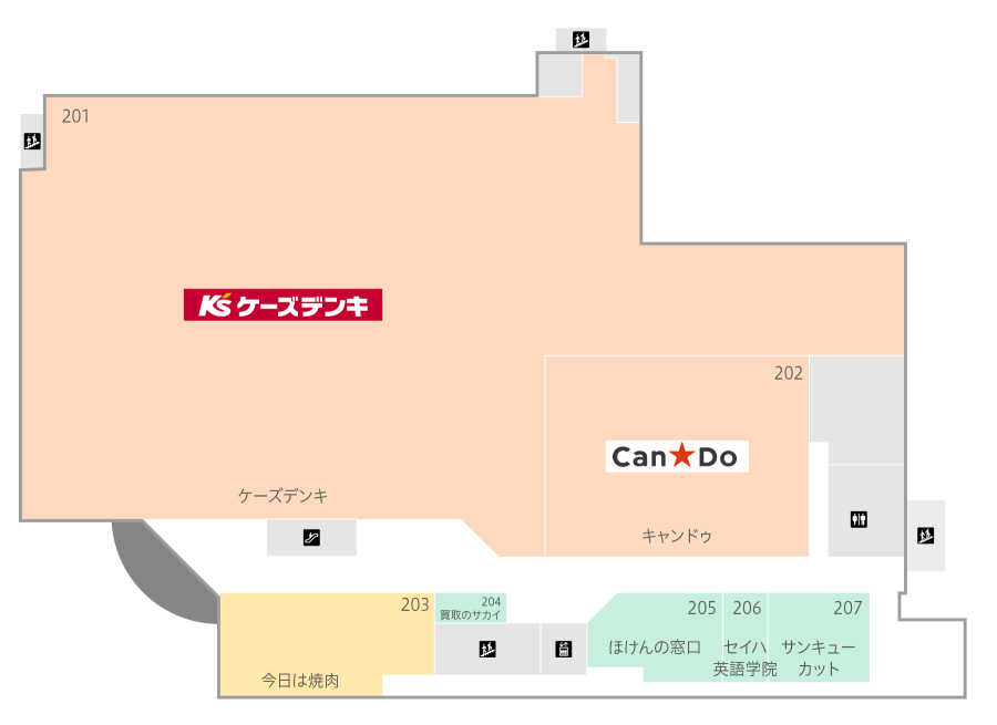 守口フロアマップ2F