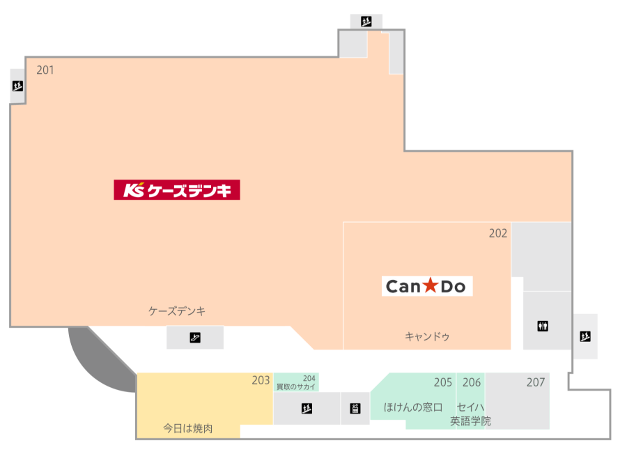 守口フロアマップ2F